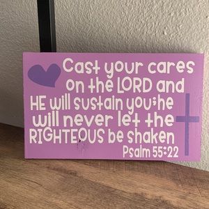 Handmade Scripture Sign